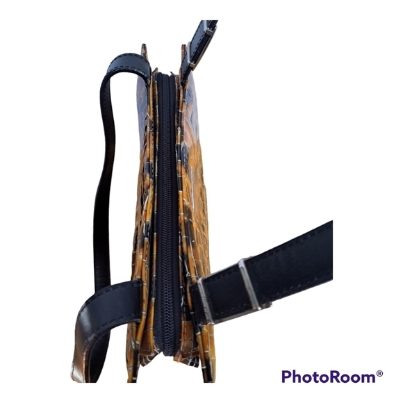 St-James Italy leopard color snake print  handbag shoulder bag purse - Picture 8 of 16